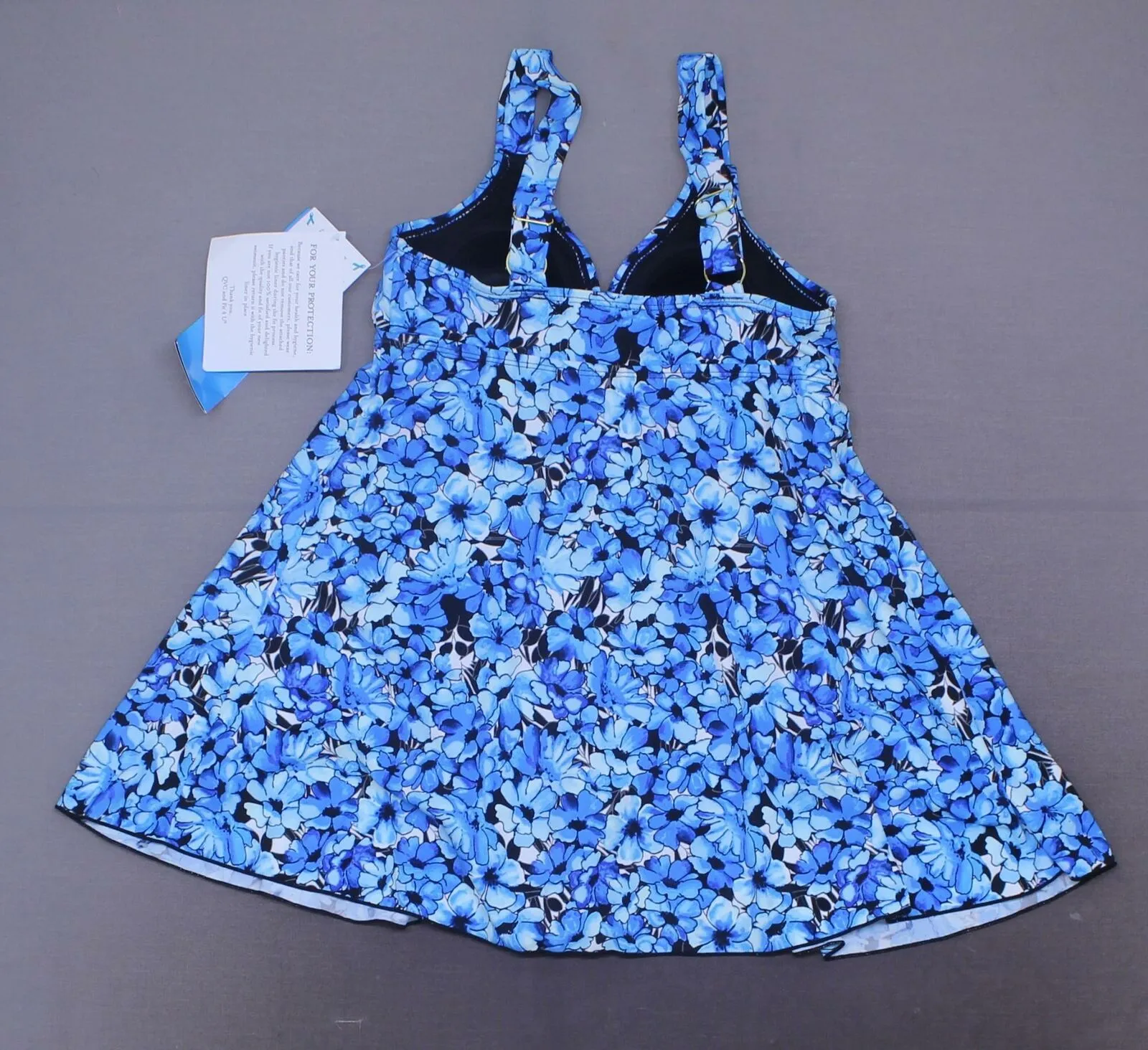 NWT Fit 4 U V-Neck Babydoll Flyaway Swim Dress. A350543 6