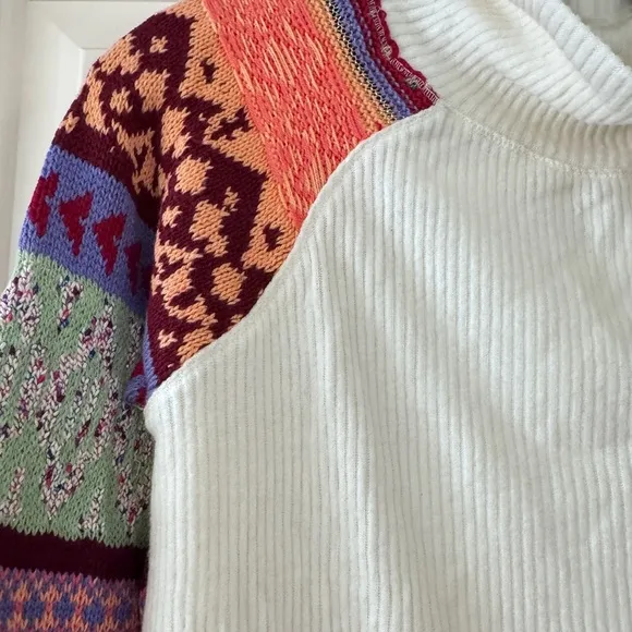 NWT Free People Prism Fair Isle Boho Sweater S