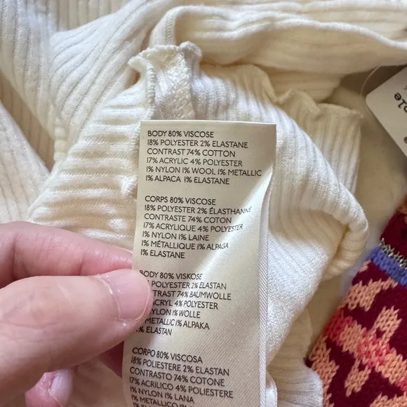 NWT Free People Prism Fair Isle Boho Sweater S