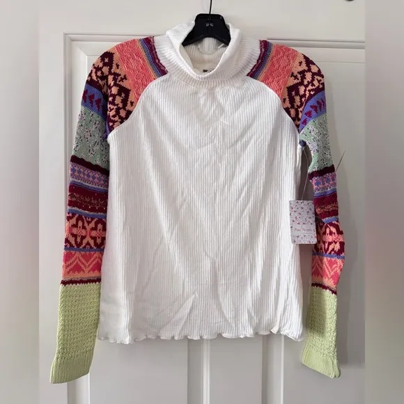 NWT Free People Prism Fair Isle Boho Sweater S