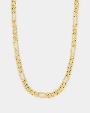NXS Sharp Cut Figaro Chain Gold