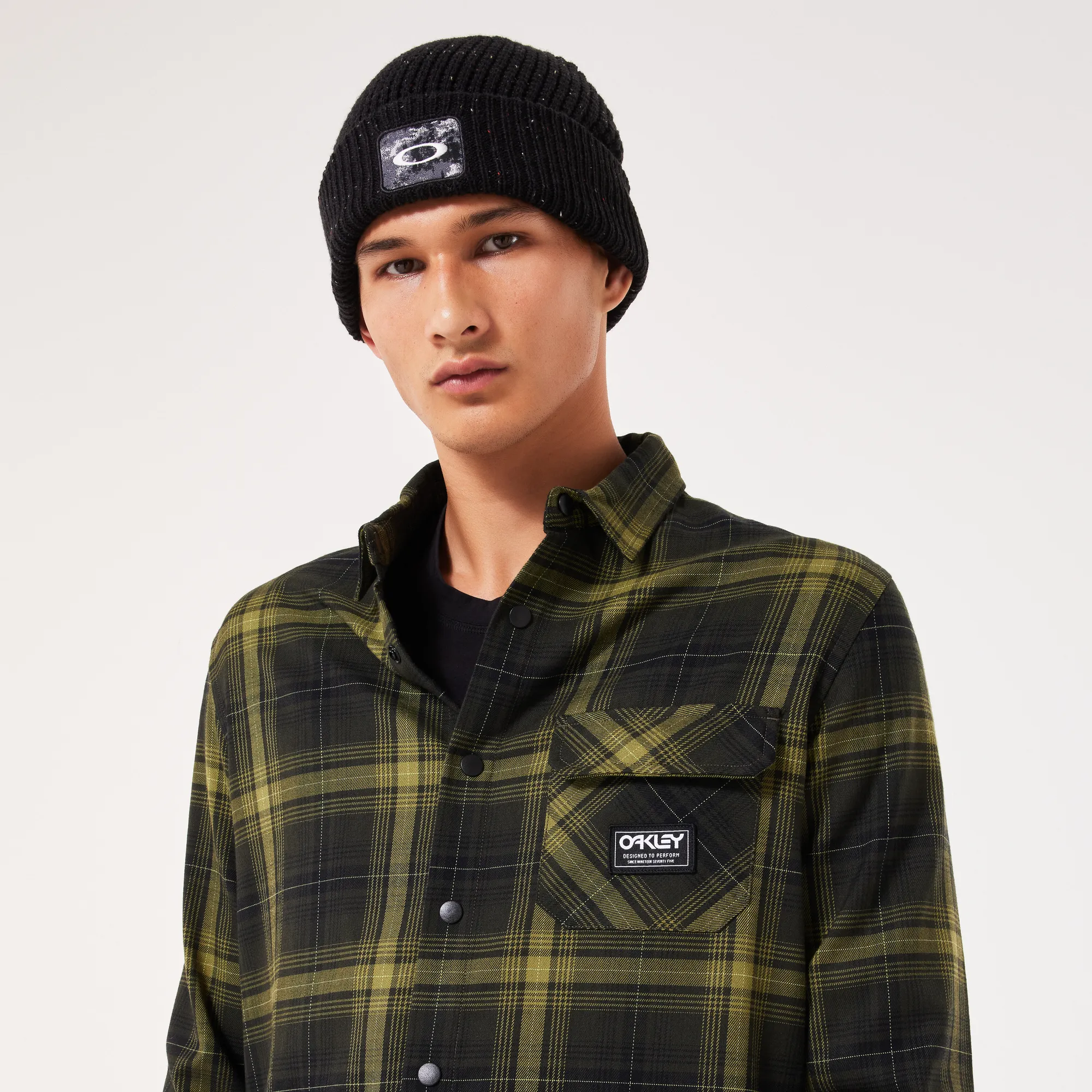 Oakley Butter Flannel Shirt Mens 2025 Black / Fern Check