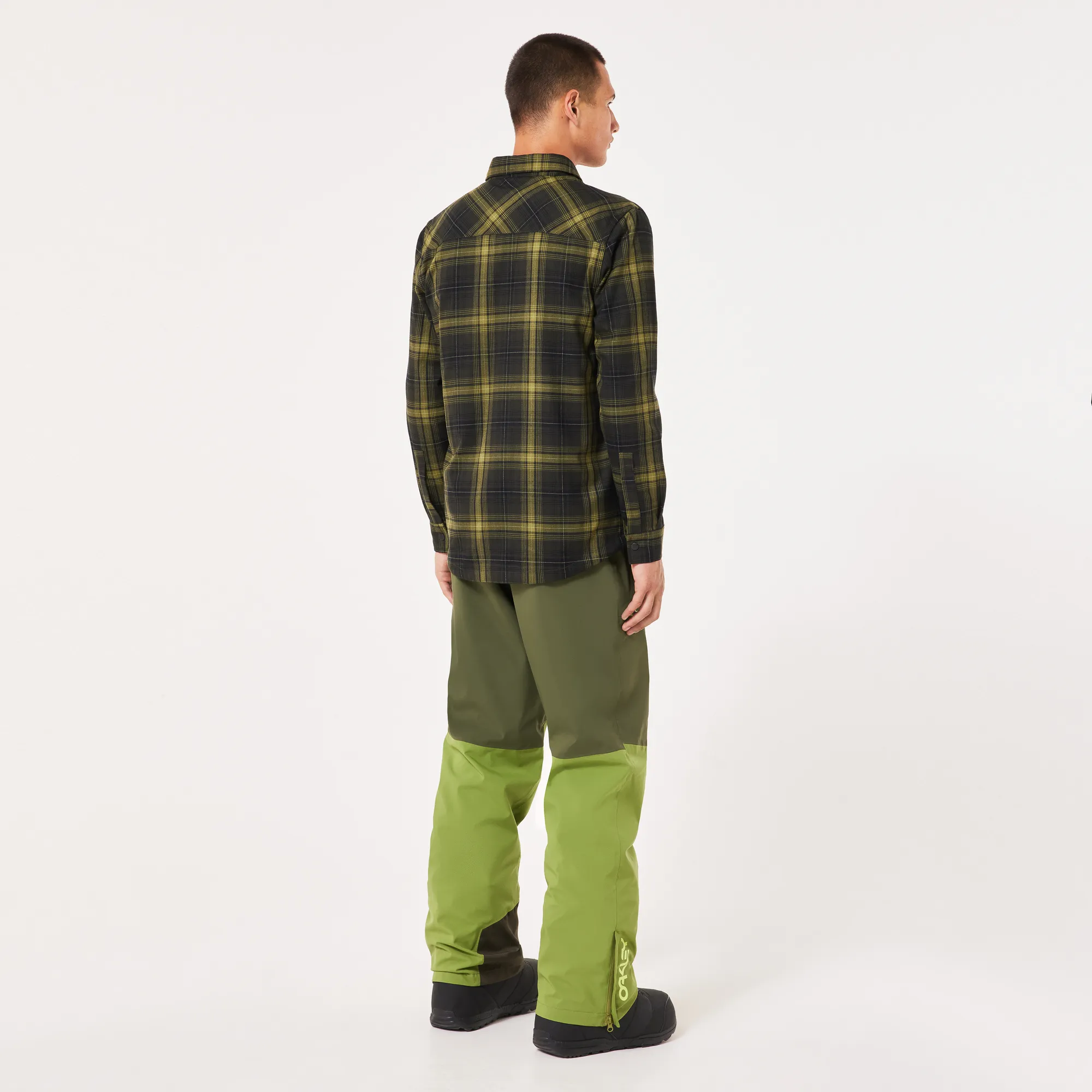Oakley Butter Flannel Shirt Mens 2025 Black / Fern Check