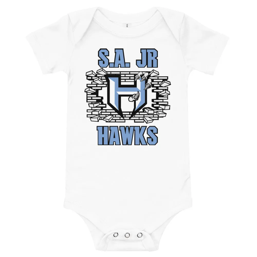 Onesie ~ Jr Hawks Brick Wall Baby Short Sleeve