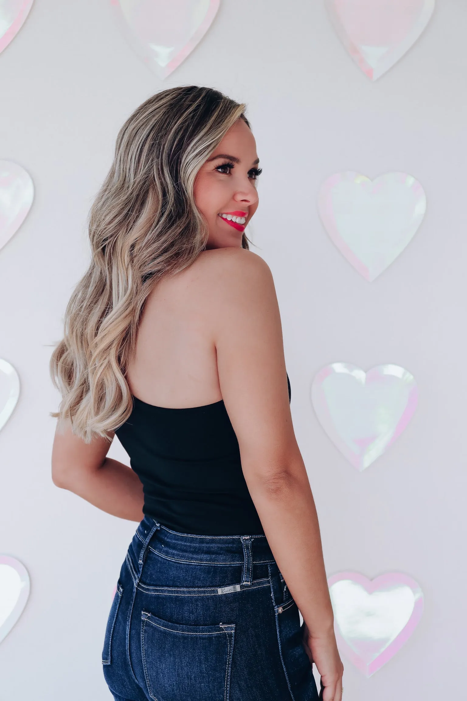 Orlando One Shoulder Cut Out Bodysuit - Black