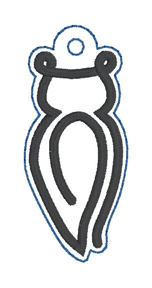 Owl Minimalist Applique snap tab and eyelet fob machine embroidery file (single and multi files included)  DIGITAL DOWNLOAD