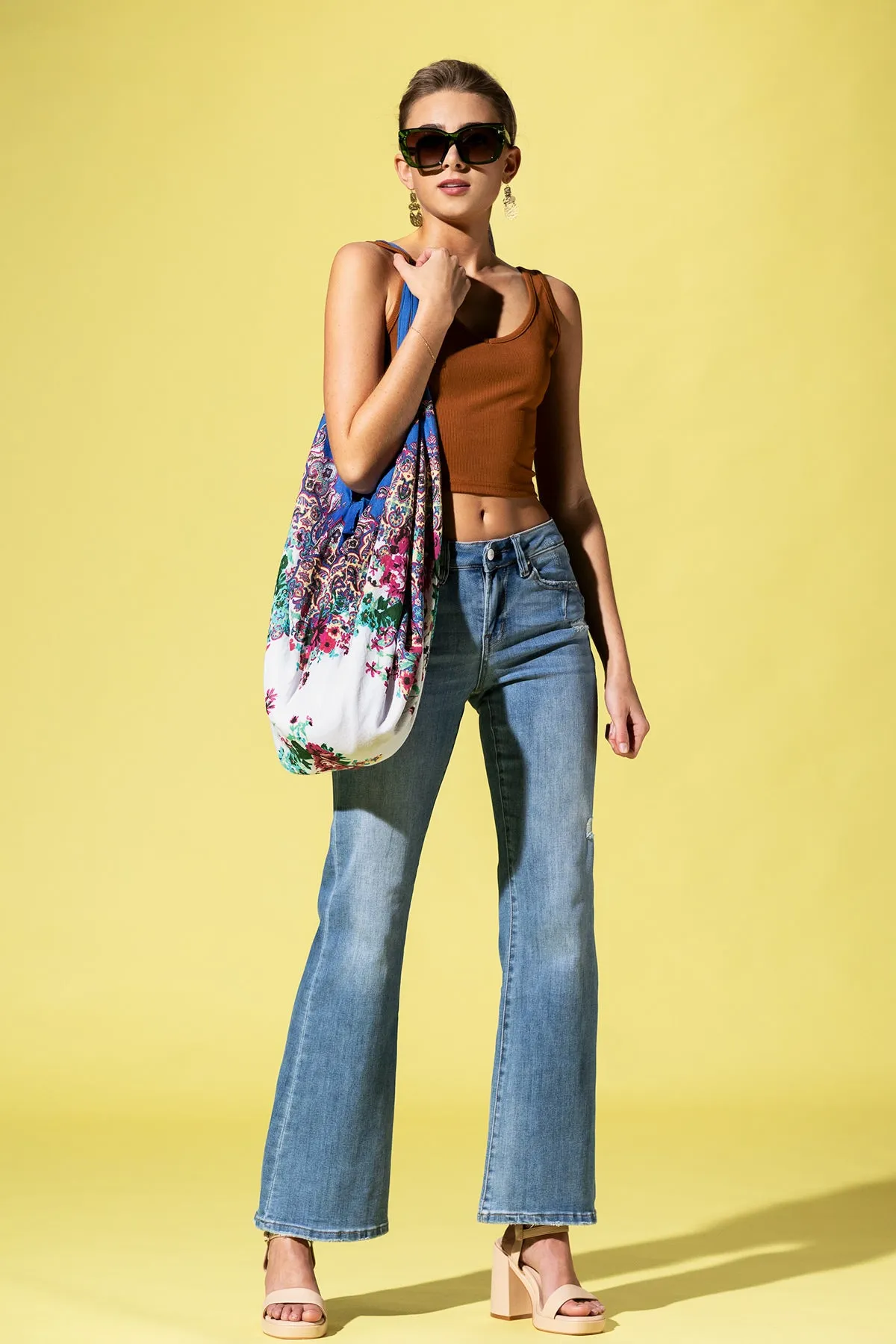 Paisley Rose Hobo Bag
