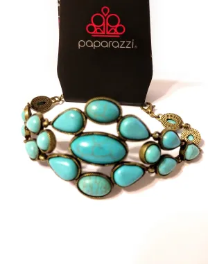 Paparazzi- Blooming Prairies Brass Bracelet