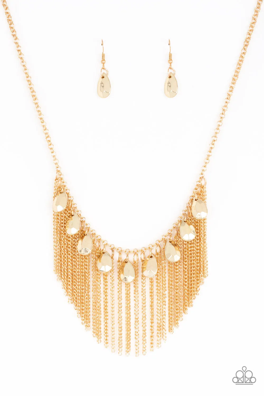 Paparazzi Bragging Rights Necklace Gold & Brag Swag Bracelet Gold