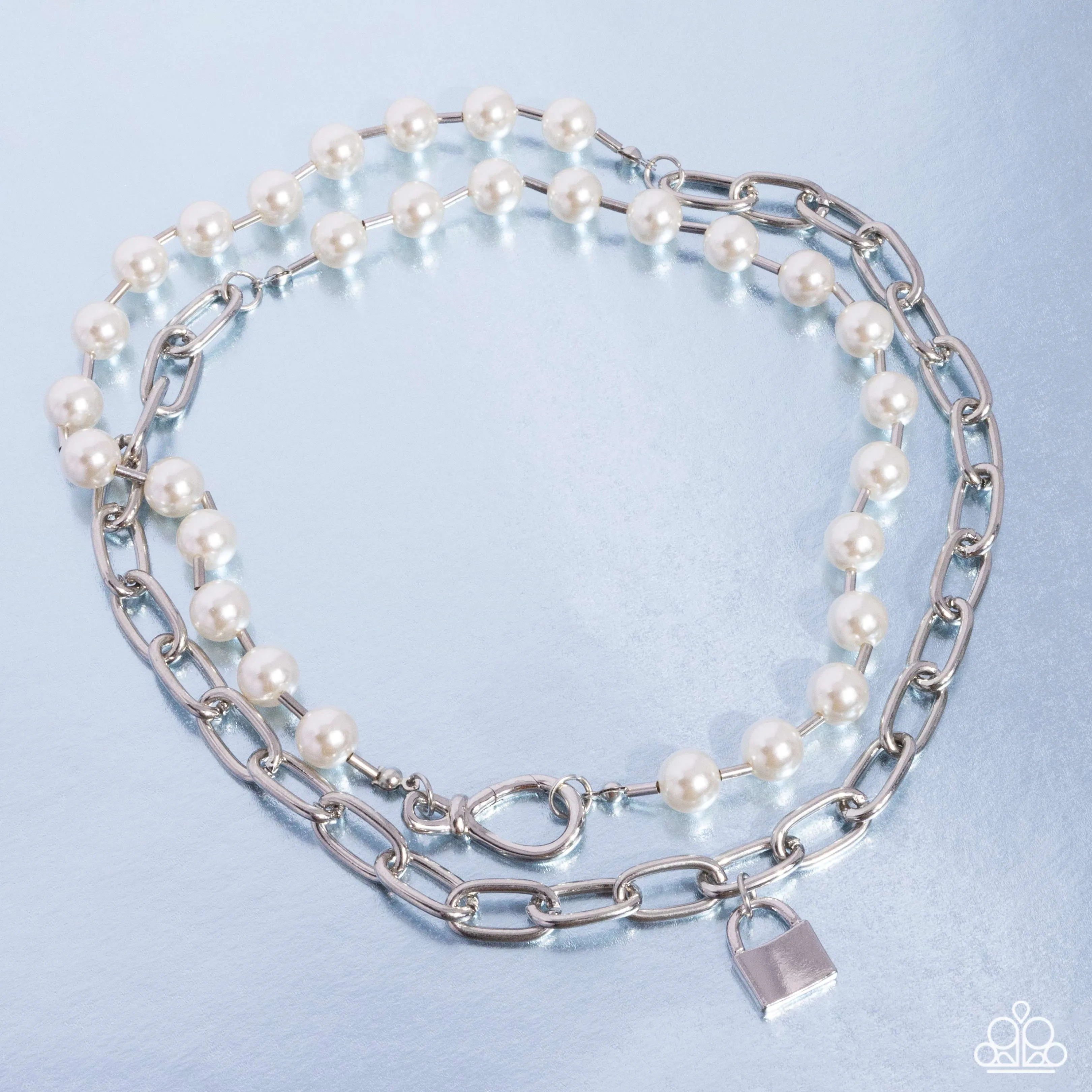Paparazzi Infinite Industry Necklace White & LOVE-Locked Legacy Bracelet White