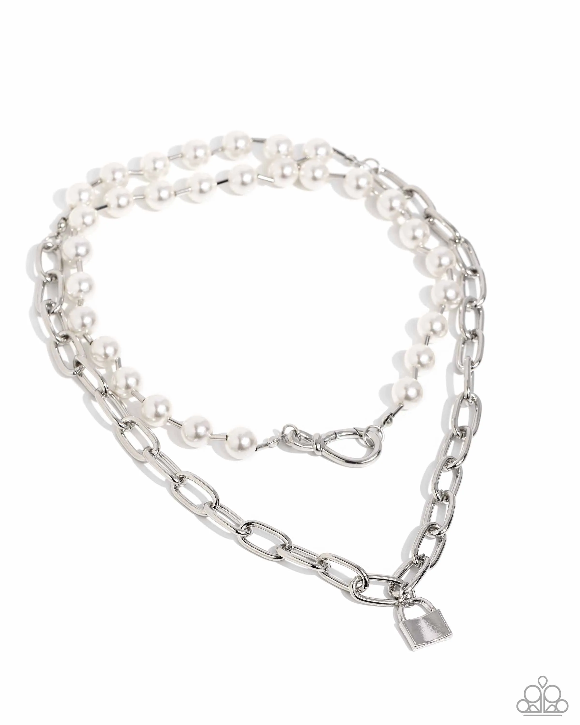 Paparazzi Infinite Industry Necklace White & LOVE-Locked Legacy Bracelet White