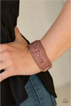Paparazzi - Put On A Brave Face - Brown Bracelet