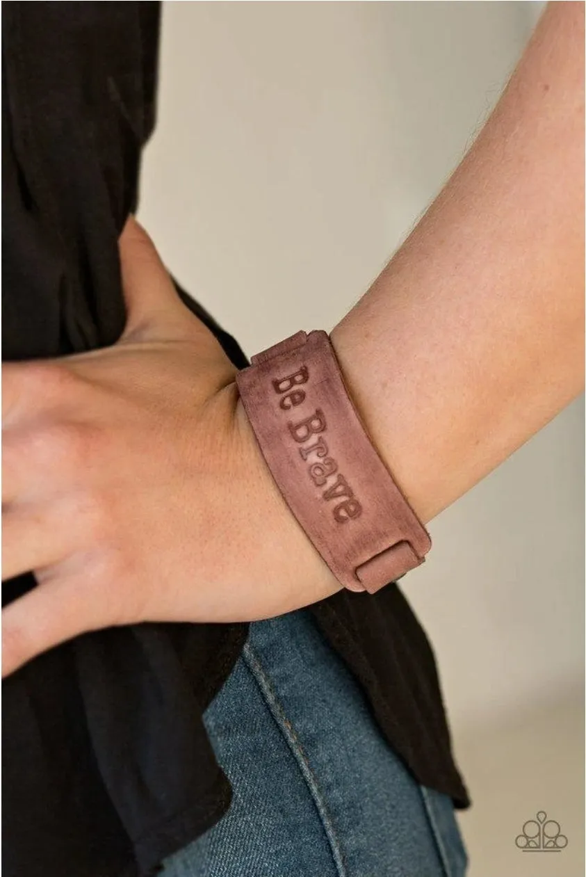 Paparazzi - Put On A Brave Face - Brown Bracelet