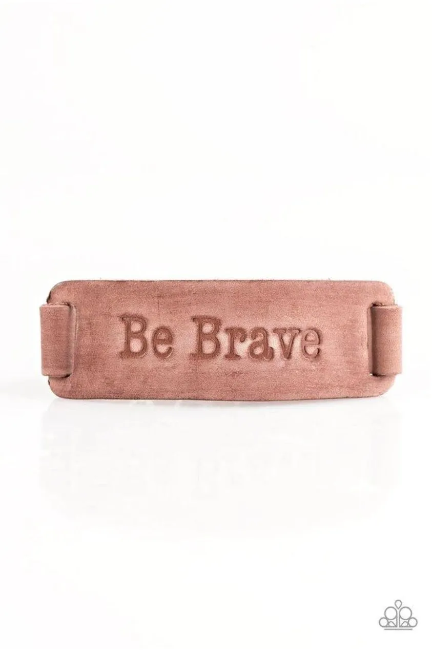 Paparazzi - Put On A Brave Face - Brown Bracelet
