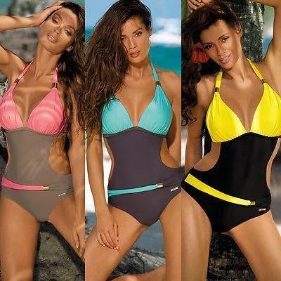 Patchwork One Piece  Beachwear
