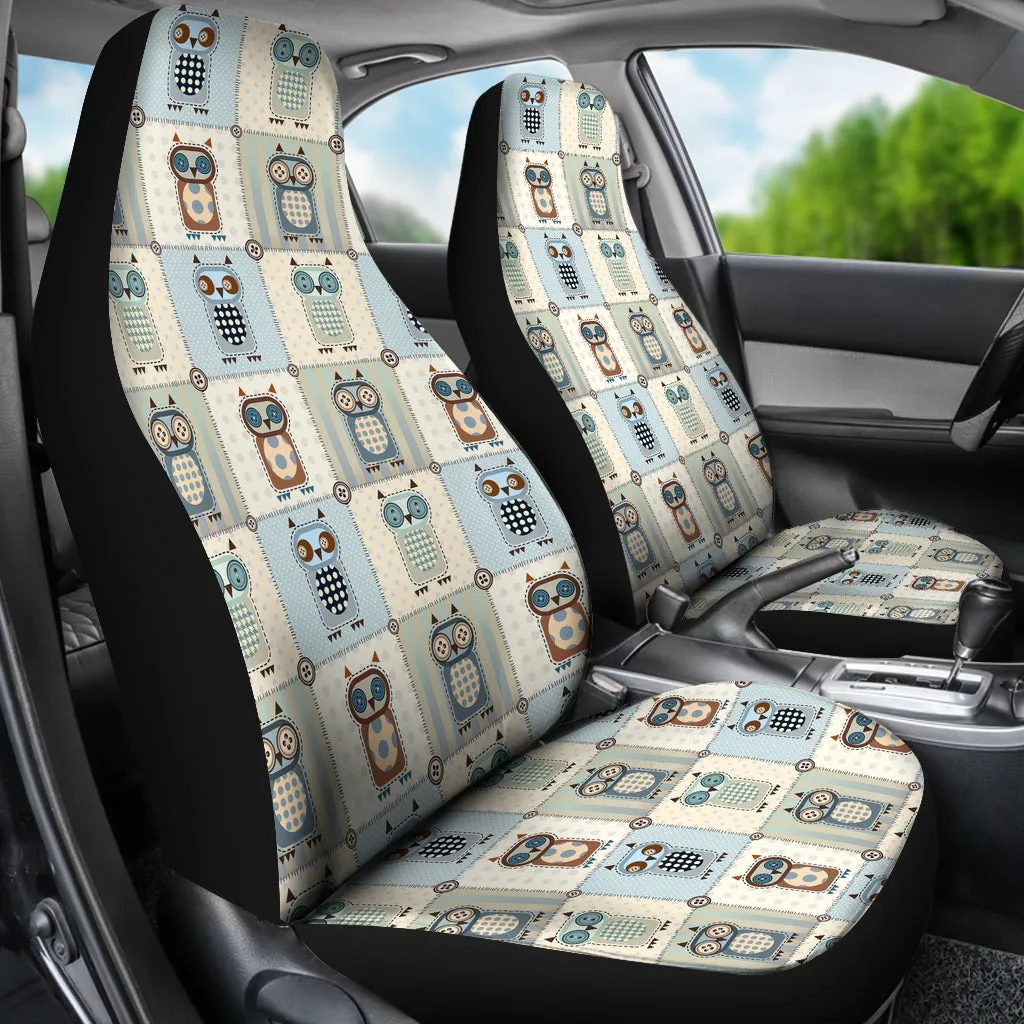 Patchwork Style Owl Pattern Car Seat Covers