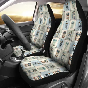 Patchwork Style Owl Pattern Car Seat Covers