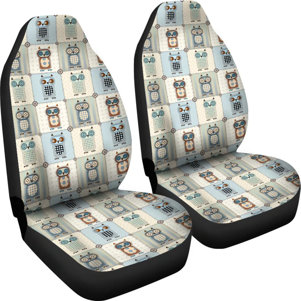 Patchwork Style Owl Pattern Car Seat Covers