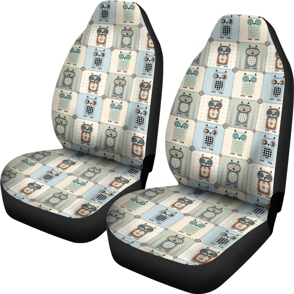 Patchwork Style Owl Pattern Car Seat Covers