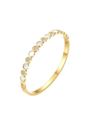 Pave Moonstone Bangle Bracelet