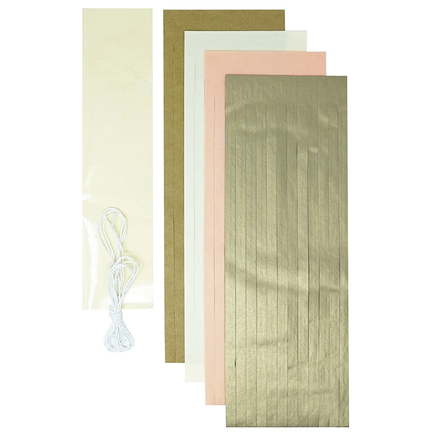 Peach Ivory Beige Gold Tassel Garland Banner Party Decoration Wedding