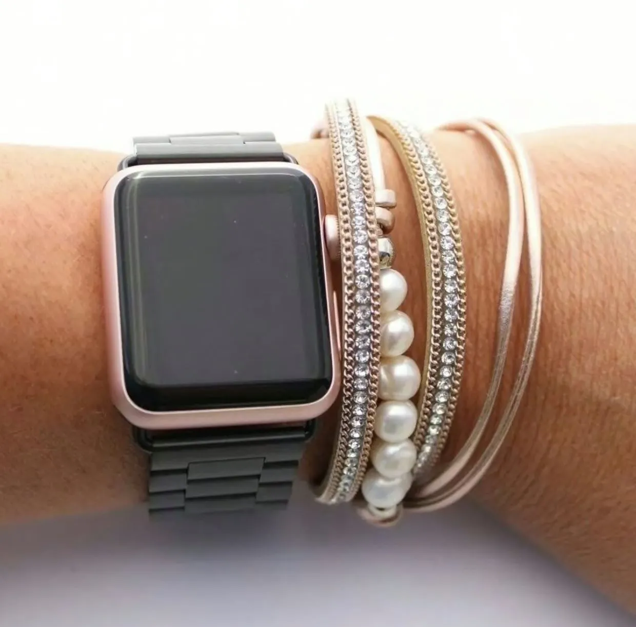 Pearl Wrap Crystal Bracelets