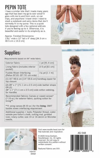 Pepin Bag Pattern by Noodlehead