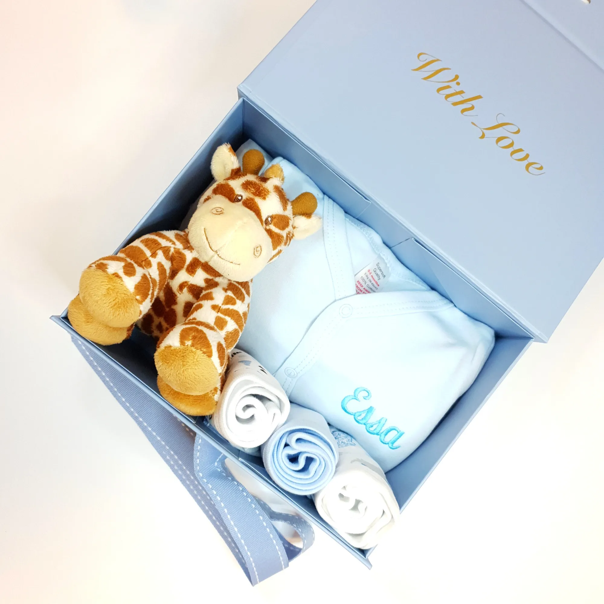 Personalised Baby Keepsake Box Gift Hamper - My Friend & Me – Blue