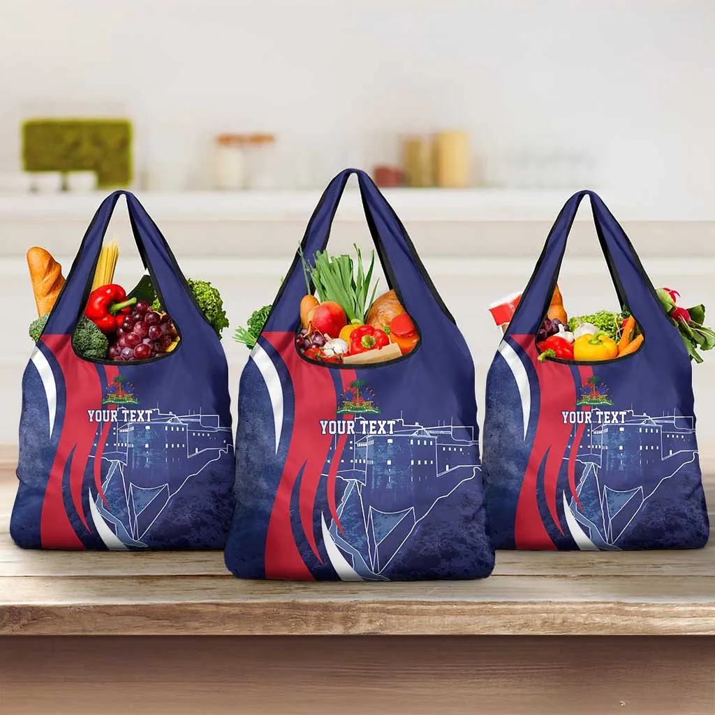 Personalized Haiti Citadelle Laferrière Grocery Bag Grunge Style LT7