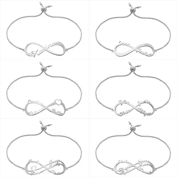 Personalized Infinity Tassel Bracelet - Up To 5 Names