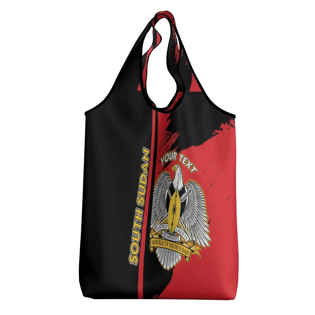Personalized South Sudan With Coat Of Arms Grocery Bag Sporty Style LT15