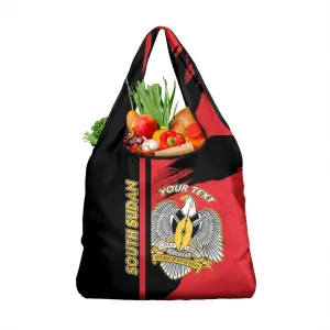 Personalized South Sudan With Coat Of Arms Grocery Bag Sporty Style LT15