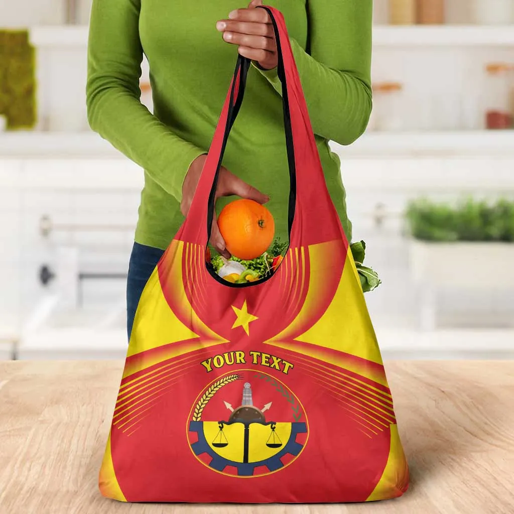 Personalized Tigray Region Grocery Bag Coat Of Arms With Tigray Map LT15