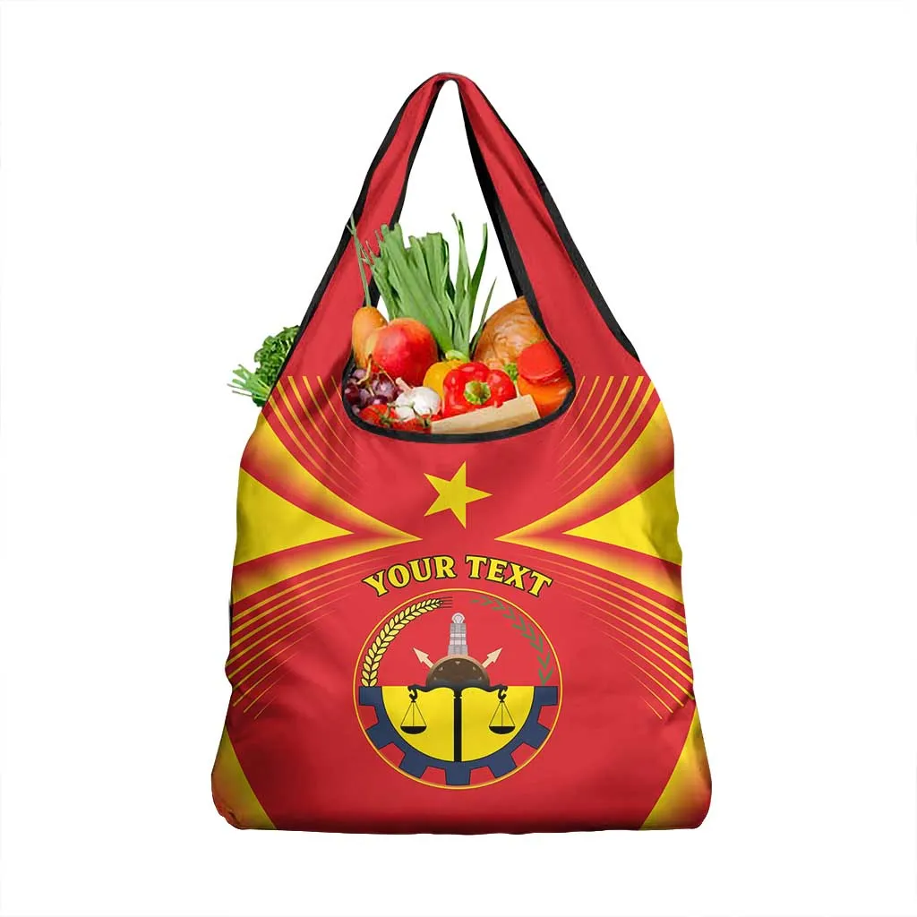 Personalized Tigray Region Grocery Bag Coat Of Arms With Tigray Map LT15