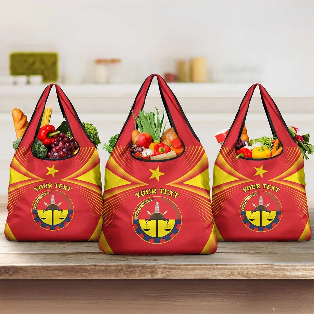 Personalized Tigray Region Grocery Bag Coat Of Arms With Tigray Map LT15