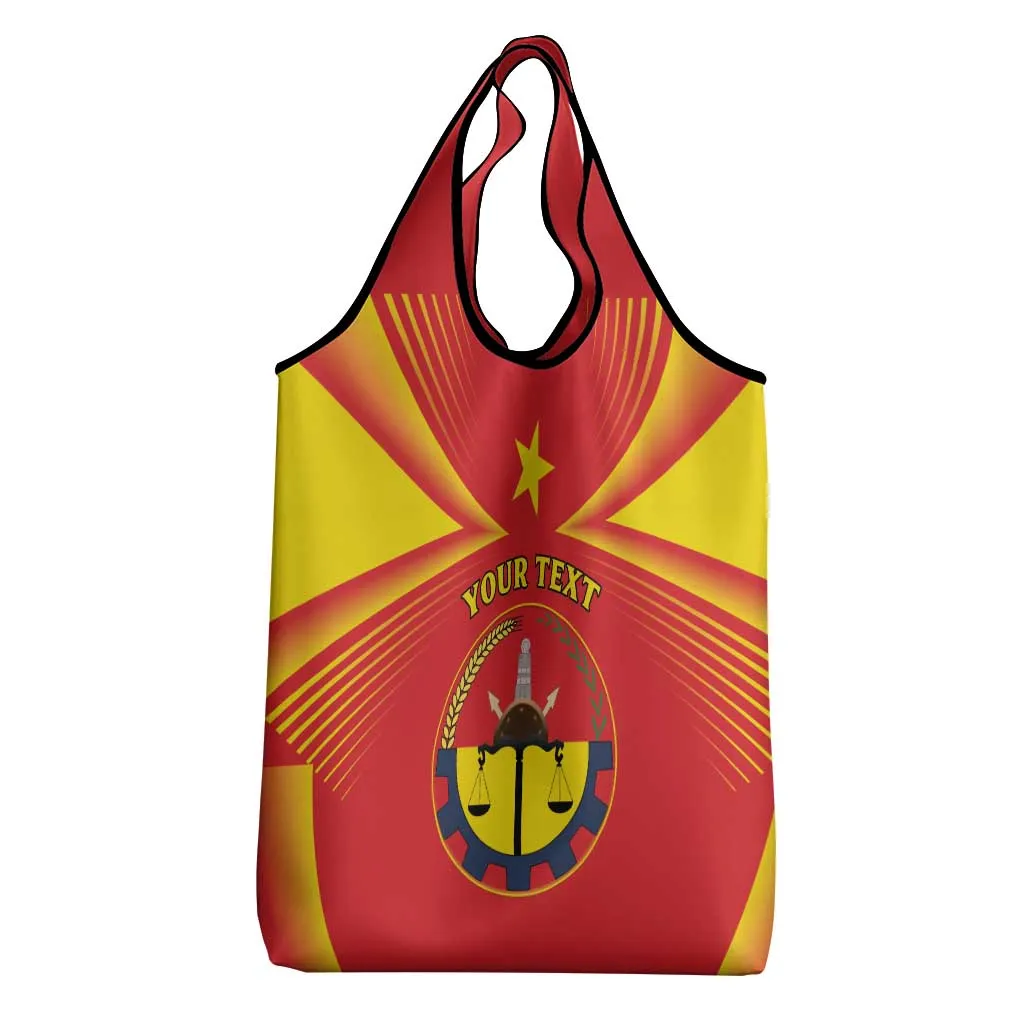 Personalized Tigray Region Grocery Bag Coat Of Arms With Tigray Map LT15