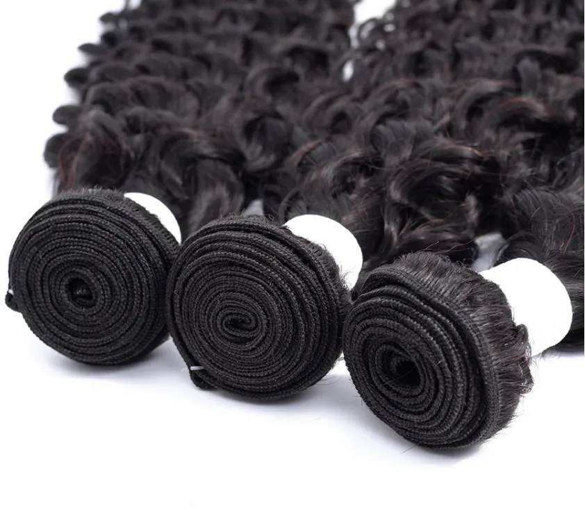 Peruvian Water Wave Bundles With 4×4 Closure 10A Grade 100% Human Remy Hair MYLOCKME