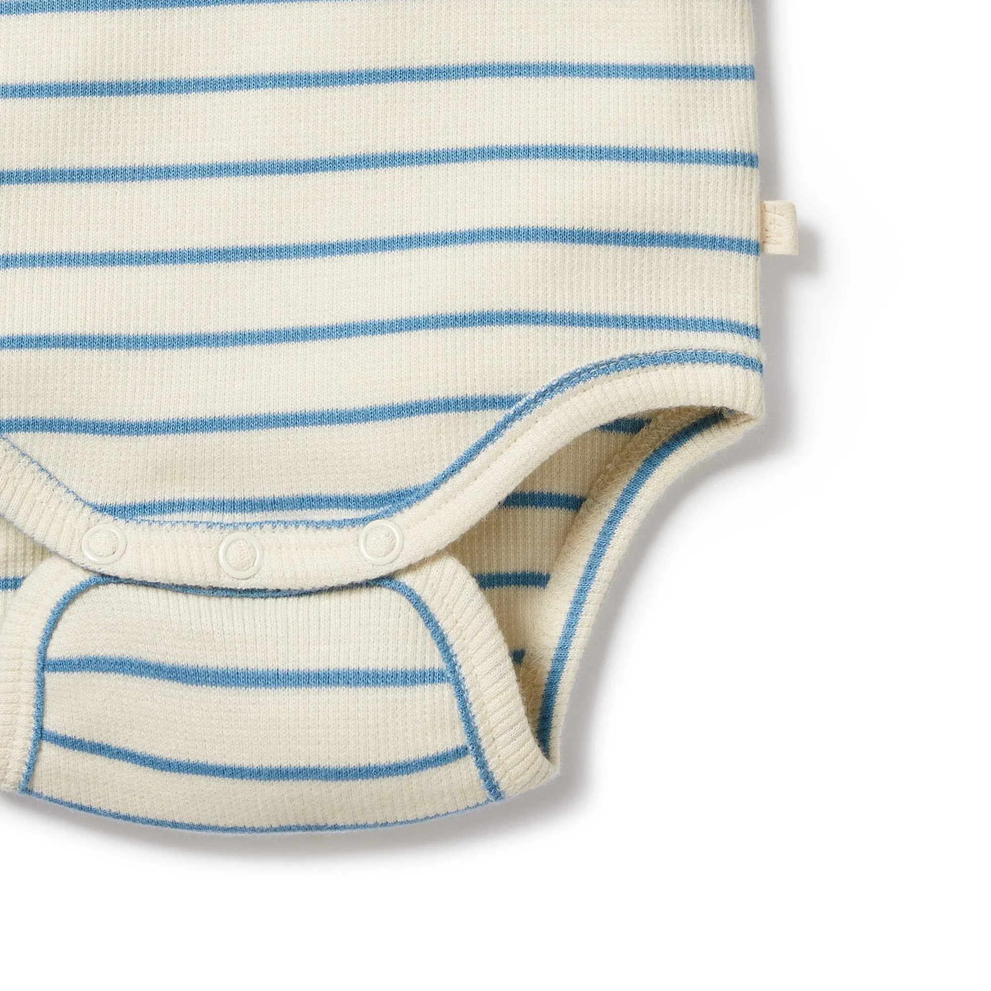 Petit Blue Organic Henley Bodysuit