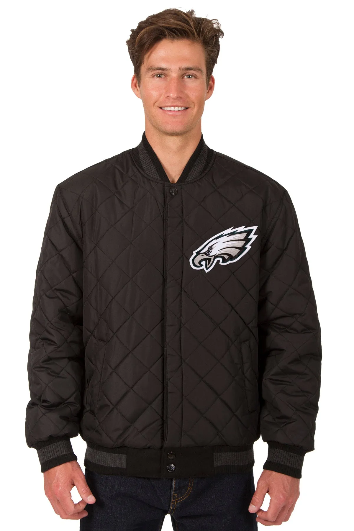 Philadelphia Eagles Reversible Wool and Leather Jacket