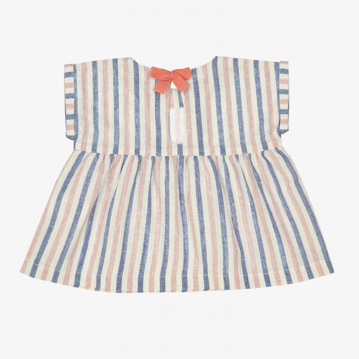 Pierrette Baby Top - Blue and Red Stripes