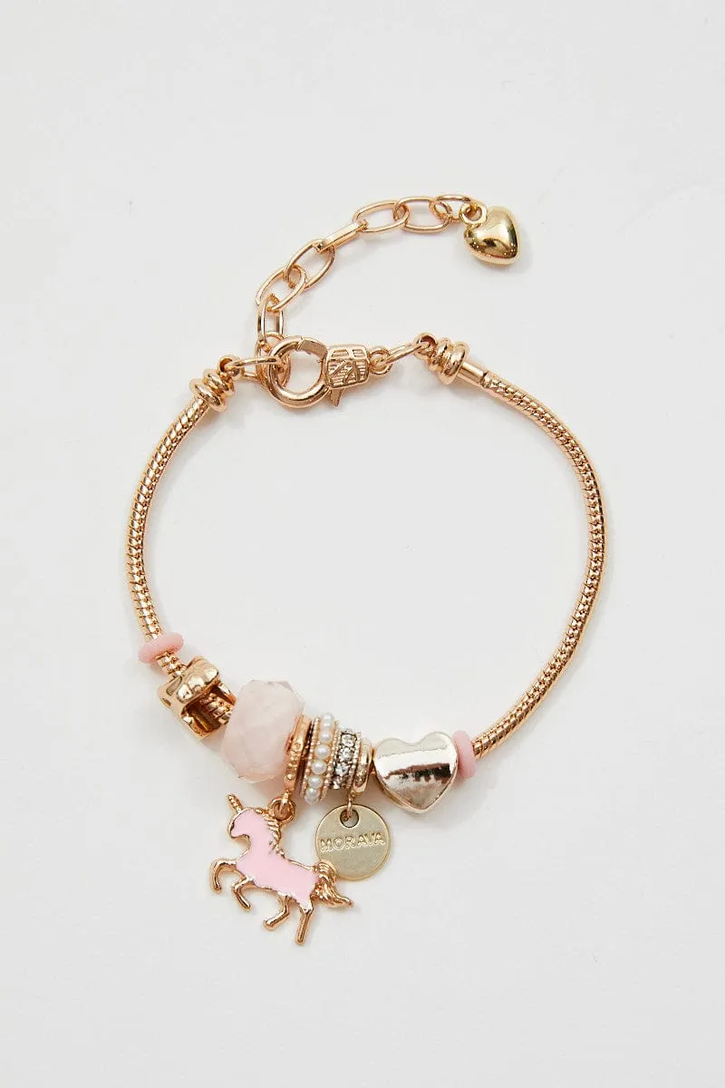 Pink Charm Bracelet