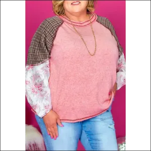 Pink Checkered Patchwork Raglan: Slay , Needful Things! 💖
