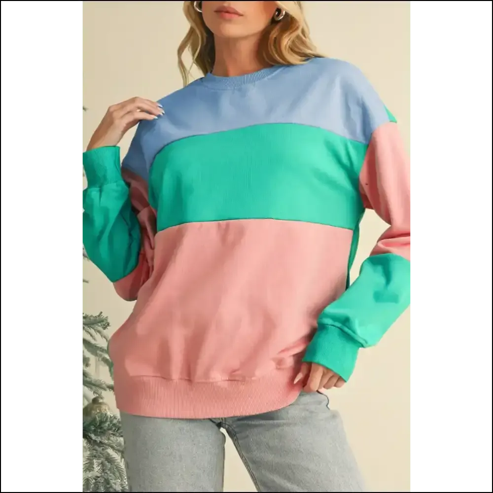 Pink Colorblock Drop Shoulder: so Fetch  💖 Needful Things