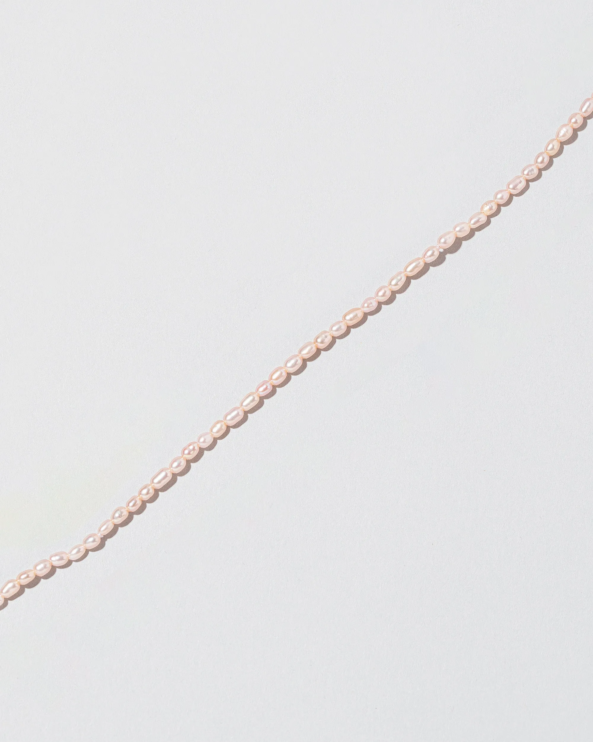 Pink Peony Oval Seed Pearl Choker Necklace