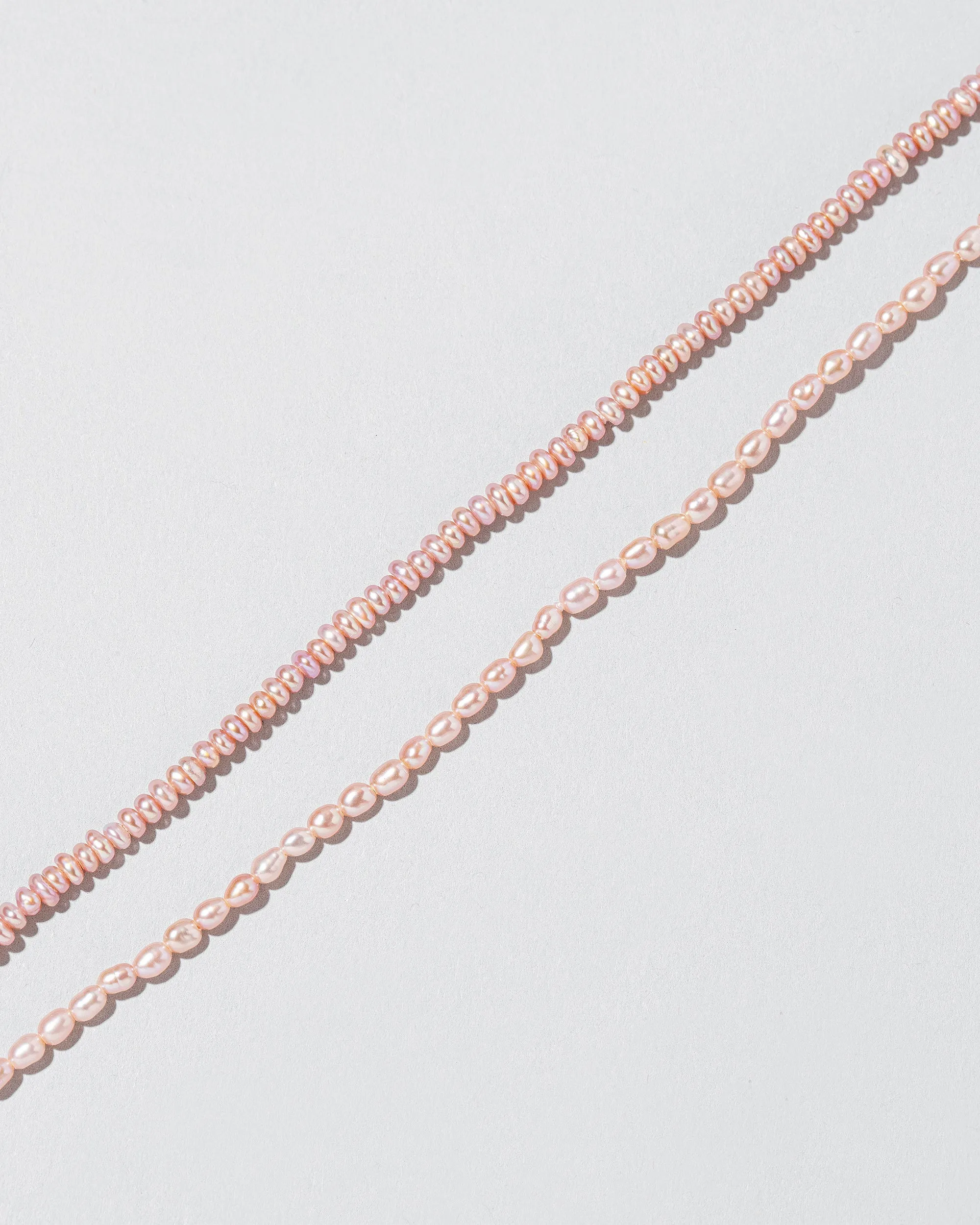 Pink Peony Oval Seed Pearl Choker Necklace