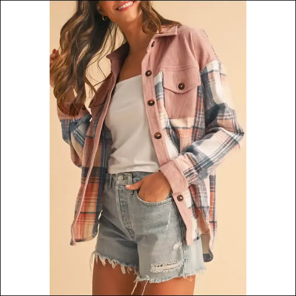 Pink Plaid Corduroy Shacket: so Fetch , Needful Things 💅