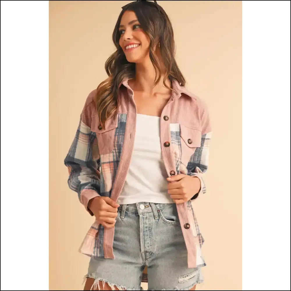 Pink Plaid Corduroy Shacket: so Fetch , Needful Things 💅