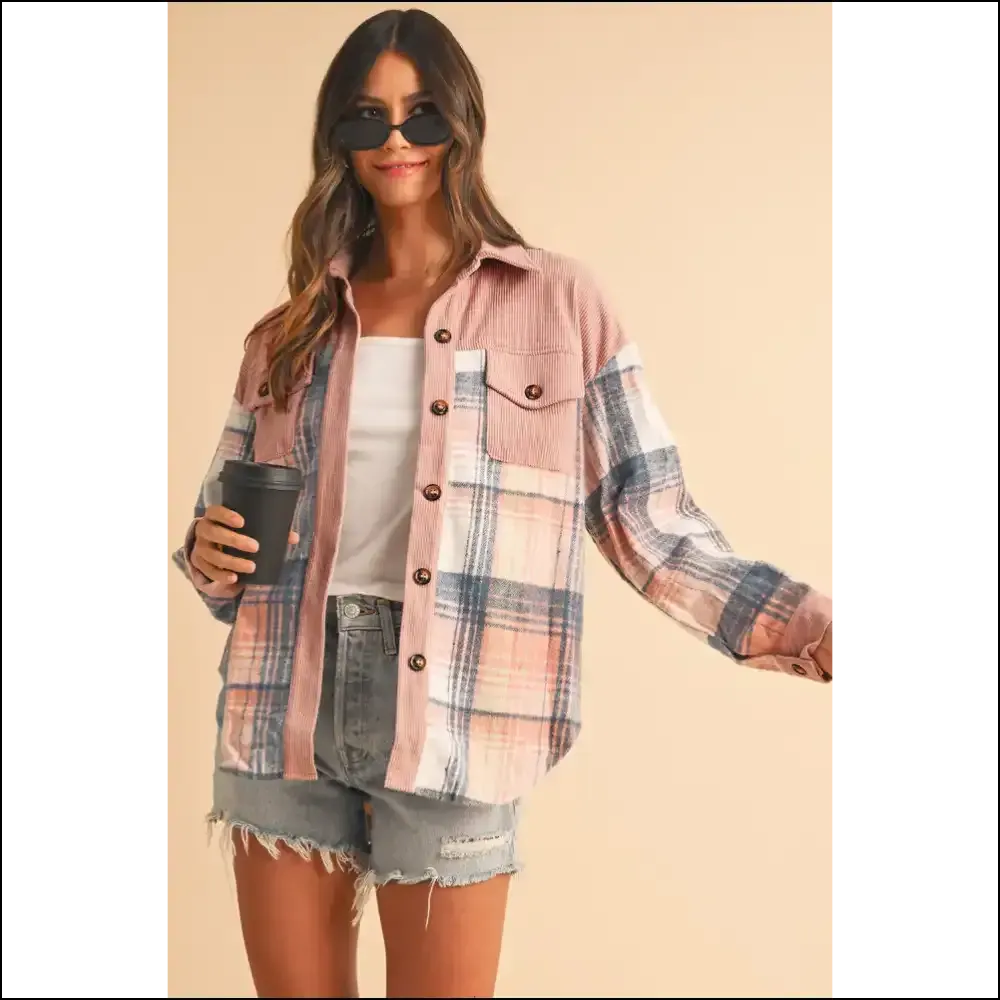 Pink Plaid Corduroy Shacket: so Fetch , Needful Things 💅