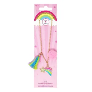 Pink Poppy Rainbow Starburst Necklace