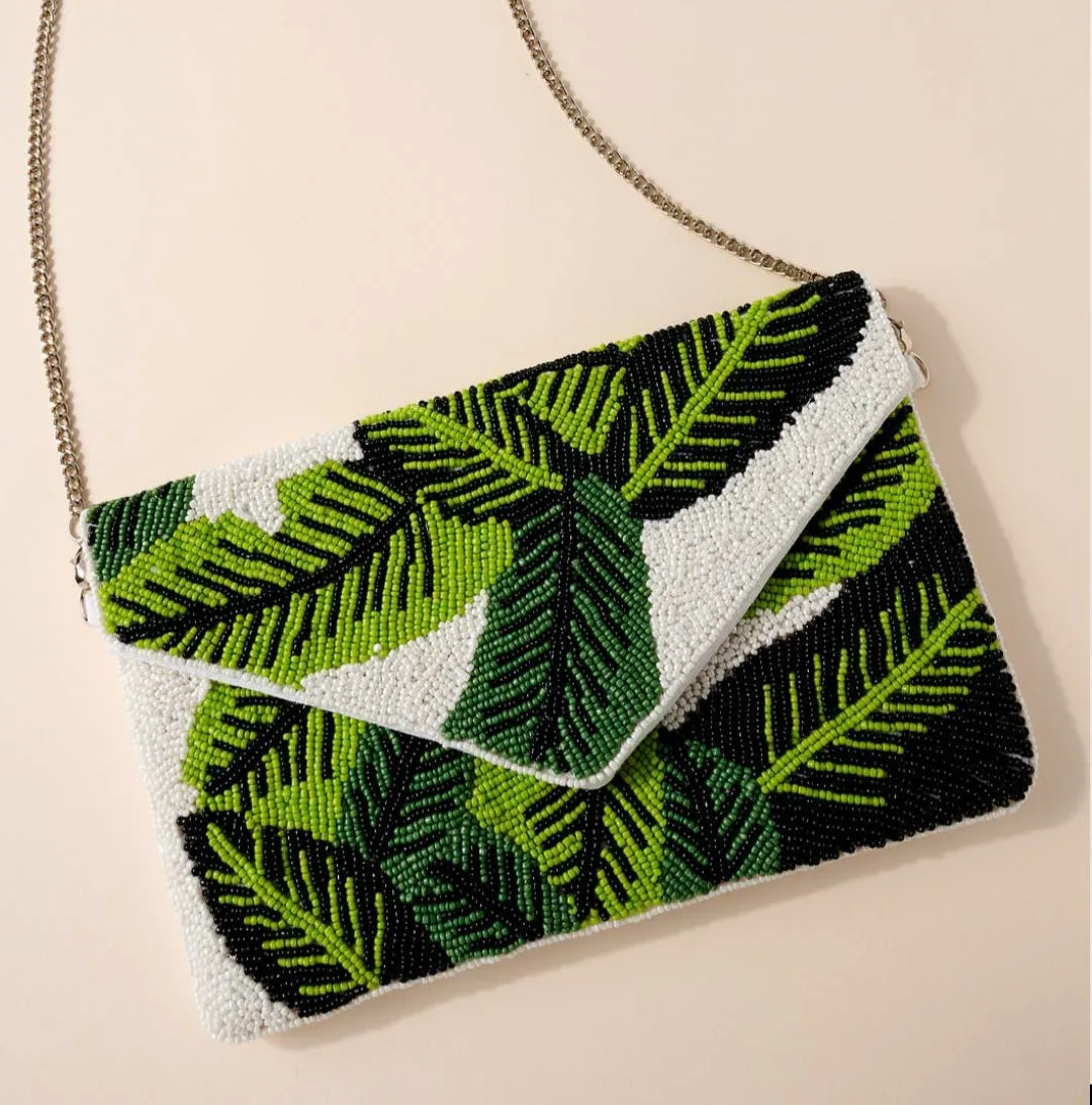 Plant Lover Beaded Clutch